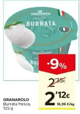 Caprabo Granarolo burrata fresca oferta