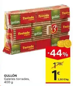 Caprabo Gullón Galetes torrades oferta
