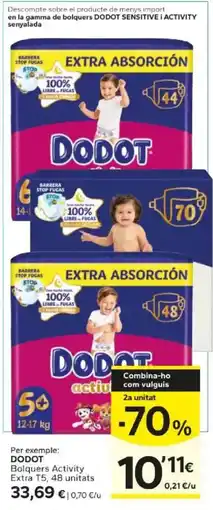 Caprabo Dodot bolquers activity extra t5 oferta