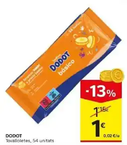 Caprabo Dodot tovalloletes oferta