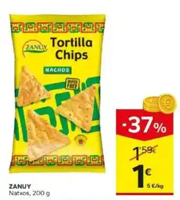 Caprabo Zanuy tortilla chips nachos oferta