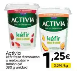 Cash FROIZ Activia kéfir fresa frambuesa o melocotón y maracuyá oferta