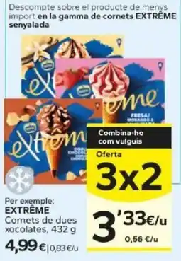 Caprabo Extreme cornets de dues xocolates oferta