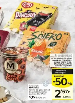 Caprabo Magnum terrina de gelat salted caramel & almond oferta