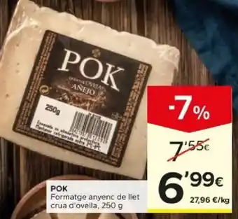 Caprabo Pok formatge anyenc de llet crua d'ovella oferta
