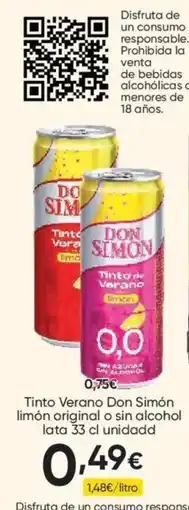 FROIZ Don Simón Tinto de Verano limón oferta