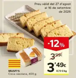 Caprabo Musfi's coca casolana oferta