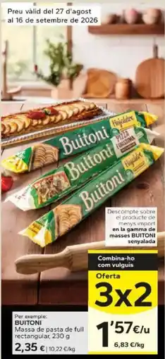 Caprabo Buitoni Massa de pasta de full rectangular oferta