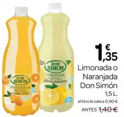 Supermercados El Jamón Don Simón limonada o naranjada oferta