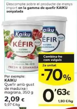 Caprabo Kaiku kéfir quefir amb gust de maduxial magrana oferta