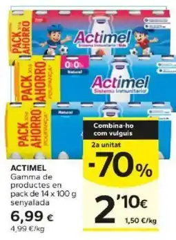 Caprabo Actimel oferta