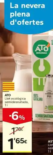 Caprabo Ato llet ecologica semidesnatada oferta