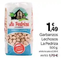 Supermercados El Jamón La Pedriza garbanzos lechosos oferta