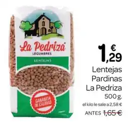 Supermercados El Jamón La Pedriza lentejas pardininas oferta