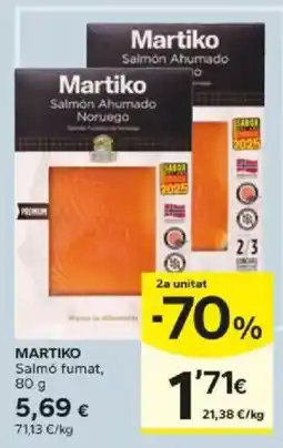 Caprabo Martiko Salmón Ahumado Noruego oferta