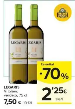 Caprabo Legaris vi blanc verdejo oferta