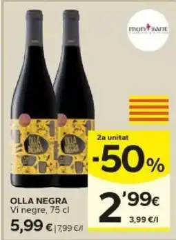 Caprabo Olla Negra vi negre oferta