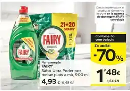 Caprabo Fairy sabó ultra poder per rentar plats a mà oferta