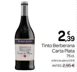 Supermercados El Jamón Berberana tinto carta plata oferta