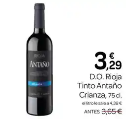 Supermercados El Jamón Antaño Tinto Crianza oferta