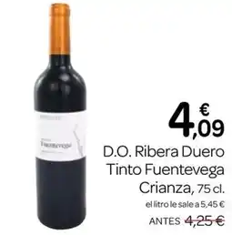Supermercados El Jamón Fuentevaga tinto crianza oferta