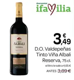 Supermercados El Jamón Albali tinto viña albali reserva oferta