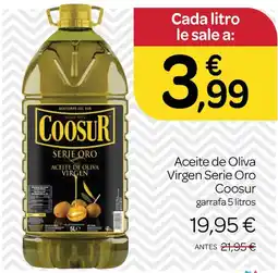 Supermercados El Jamón Coosur aceite de oliva virgen serie oro oferta