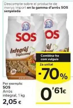 Caprabo Sos arròs integral oferta