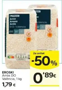 Caprabo eroski arròs do valència oferta