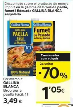 Caprabo Gallina Blanca brou per a paella facil oferta