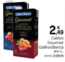Supermercados El Jamón Gallina Blanca caldo de pollo con jamón ibérico oferta