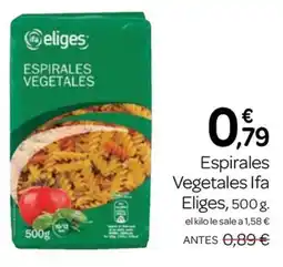 Supermercados El Jamón Eliges espirales vegetales oferta