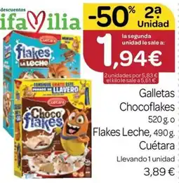 Supermercados El Jamón Cuétara Choco Flakes oferta