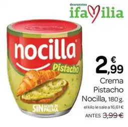 Supermercados El Jamón nocilla pistacho oferta