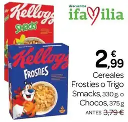 Supermercados El Jamón Kellogg's Frosties o Trigo Smacks o Chocos oferta