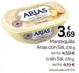 Supermercados El Jamón Arias mantequilla con sal oferta