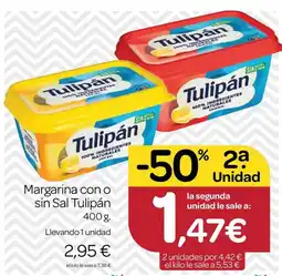 Supermercados El Jamón Tulipán margarina con o sin sal oferta