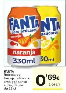 Caprabo Fanta refresc de taronja o limona oferta