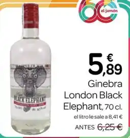 Supermercados El Jamón Black Elephant ginebra london black elephant oferta