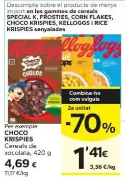 Caprabo Kellogg's choco krispies cereals de xocolata oferta