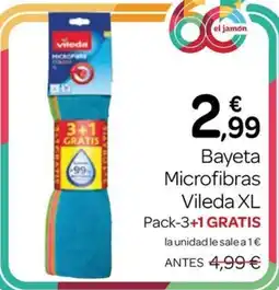 Supermercados El Jamón Vileda bayeta microfibras XL oferta