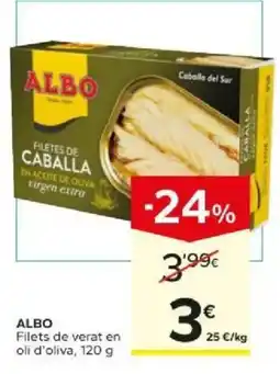 Caprabo Albo filets de caballa en oli d'oliva oferta