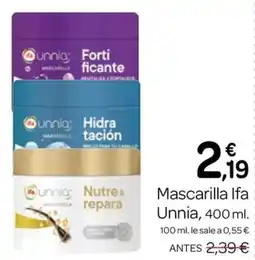 Supermercados El Jamón Ifa Unnia mascarilla oferta