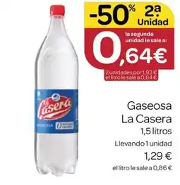 Supermercados El Jamón Gaseosa La Casera oferta