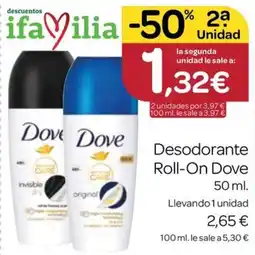 Supermercados El Jamón Dove Desodorante Roll-On oferta