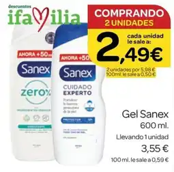 Supermercados El Jamón Sanex Gel oferta