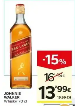 Caprabo Johnnie Walker Whisky oferta