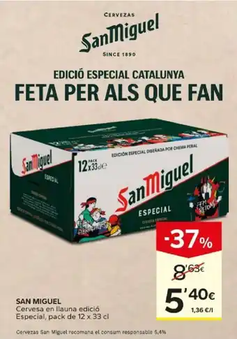 Caprabo San Miguel cervesa en llauna edició especial oferta