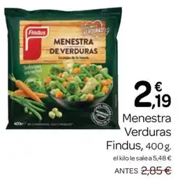 Supermercados El Jamón Findus menestra de verduras oferta
