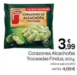 Supermercados El Jamón Findus corazones alcachofas troceadas oferta